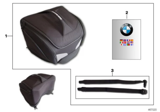 Genuine BMW Motorrad Luggage Storage Tail Rear Pocket Bag S1000 R RR - Image 2