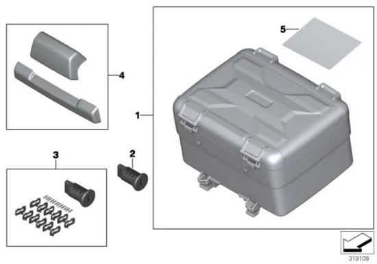 Genuine BMW Motorrad Luggage Storage Vario Top Case Box For R1200 / R 1250 GS - Image 3