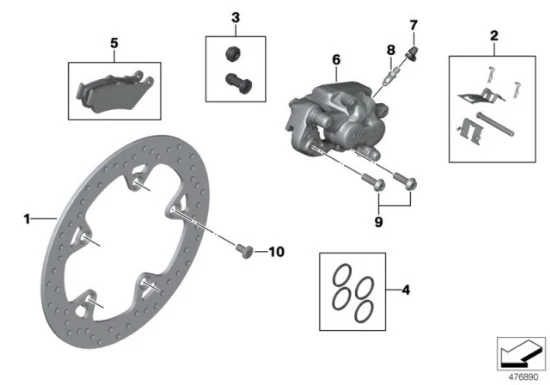Genuine BMW Motorrad Rear Brake Disc Rotor R1200 GS/ Adventure RT RS 34218526568