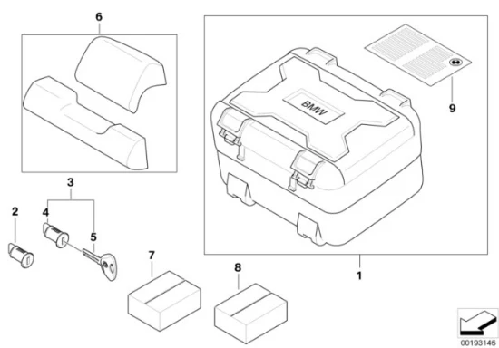 Genuine BMW Motorrad Rear Vario Top Case Box For R1200GS (K25) - Image 3