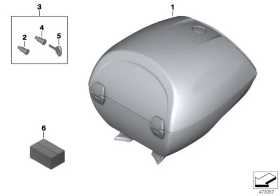 Genuine BMW Rear Luggage Storage Travel Top Case Box 28L R 1200 R,RT,ST/ K1200GT ,F800 - Image 2