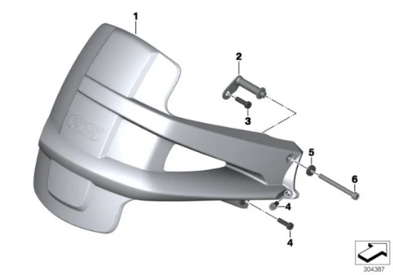 Genuine BMW Rear Mudguard Wheel Cover Holder Bracket R 1200 GS 46627671618
