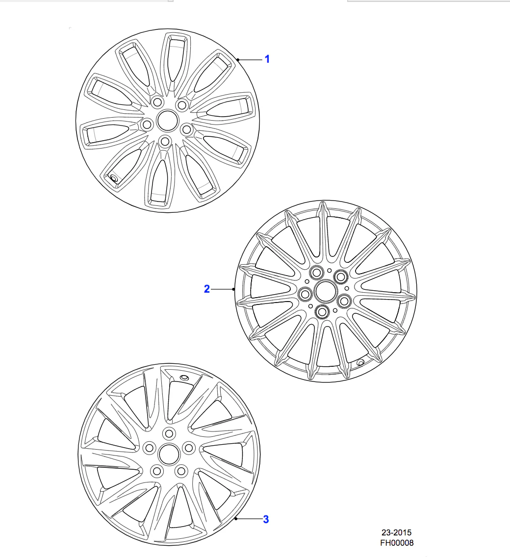 Jaguar Alloy Wheel 17" Style 1017, 10 spoke, Silver - Image 2