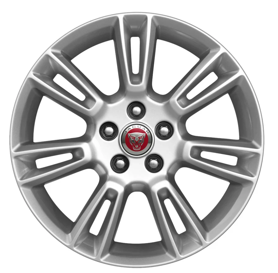 Jaguar Alloy Wheel 17" Style 7010, 7 split spoke, Silver