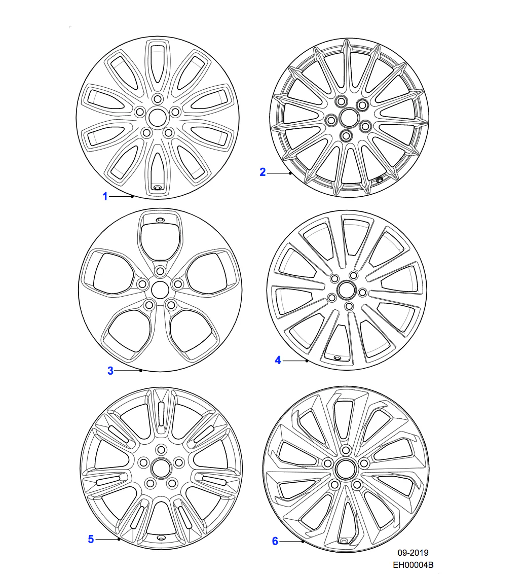 Jaguar Alloy Wheel 17" Style 7010, 7 split spoke, Silver - Image 2