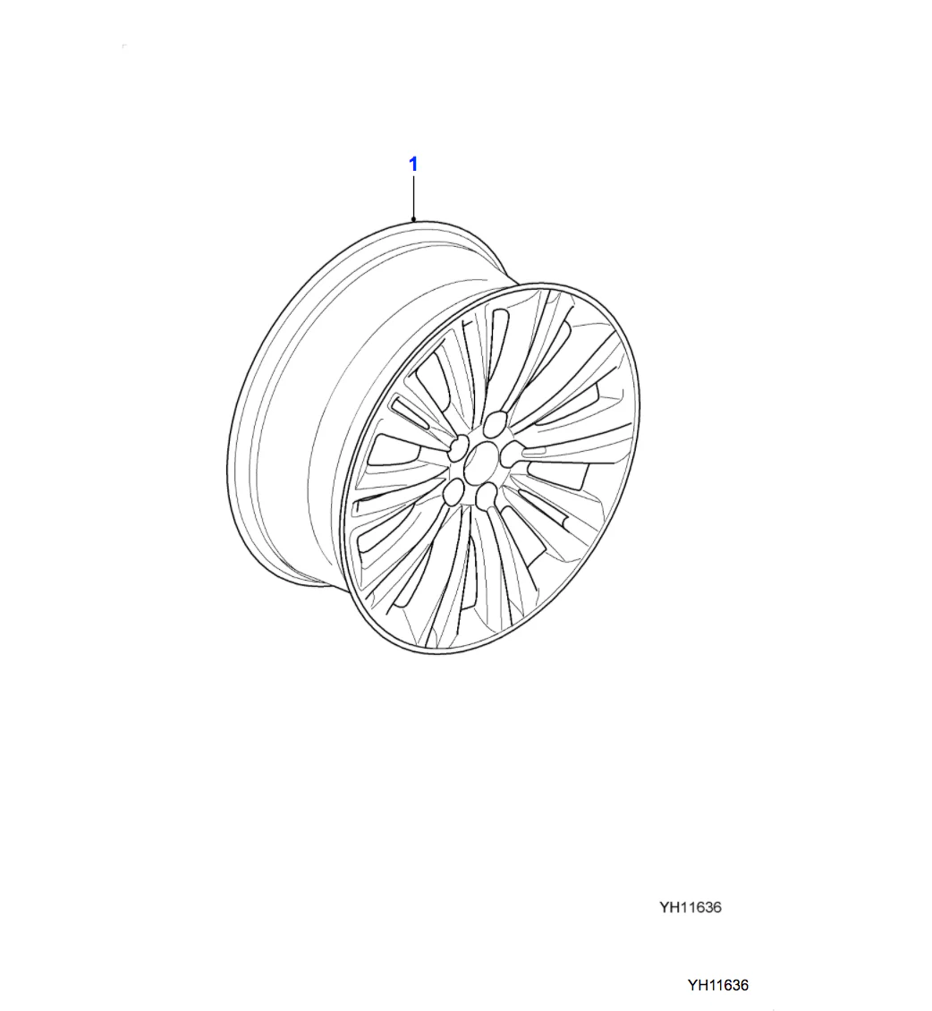 Jaguar Alloy Wheel 18" Meru, Rear - Image 2