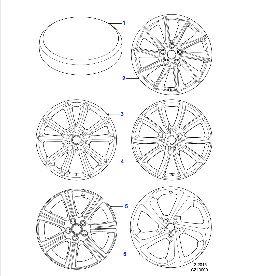 Jaguar Alloy Wheel 18" Style 1024, 10 spoke, Rear - Image 2