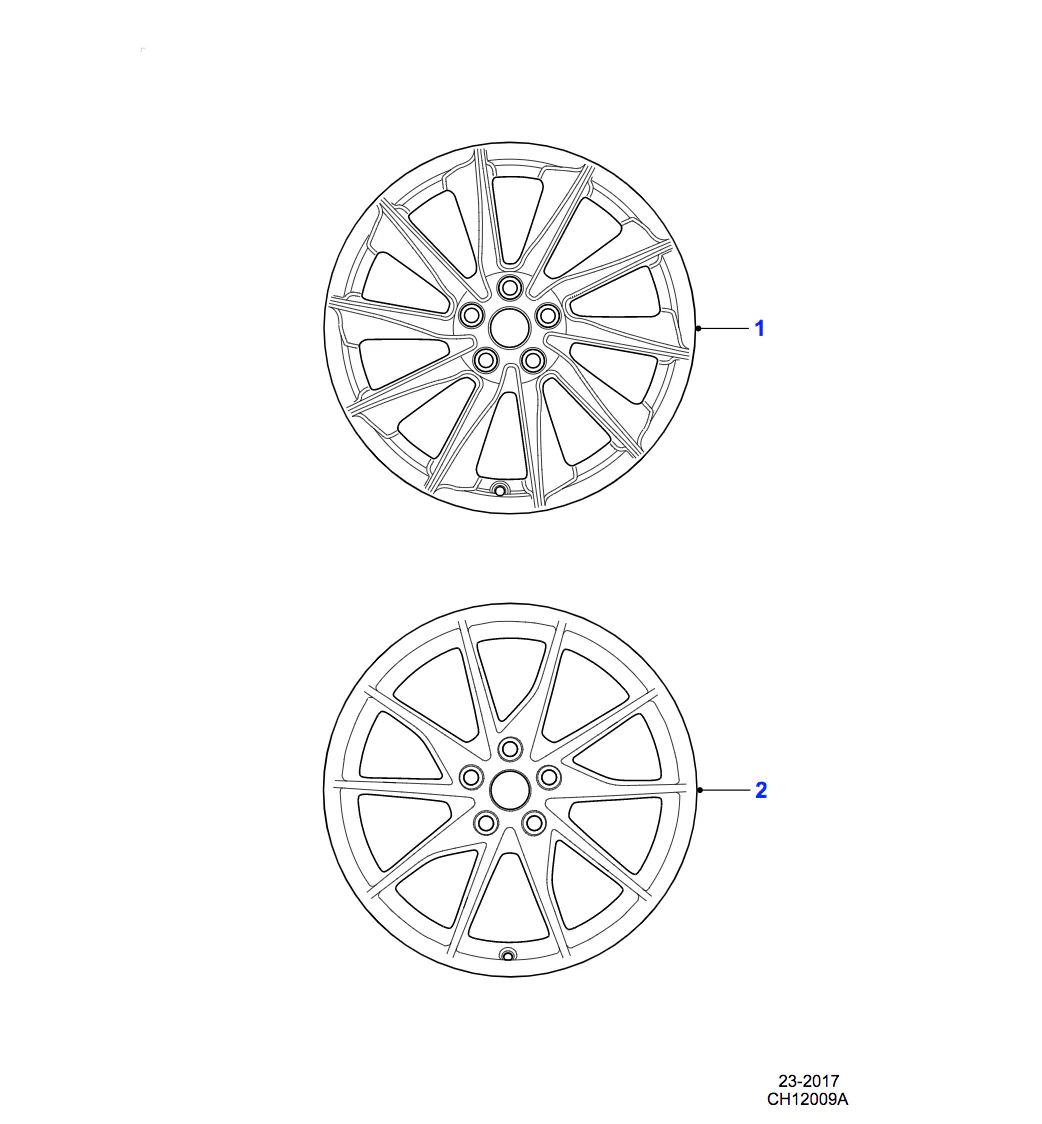 Jaguar Alloy Wheel 18" Style 1036, 10 spoke, Front - Image 2