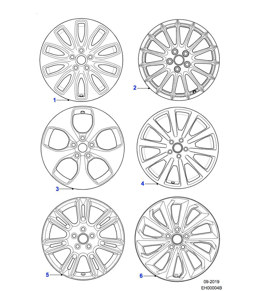 Jaguar Alloy Wheel 18" Style 5029, 5 split spoke, Mid Silver Diamond Turned finish, Front - Image 2