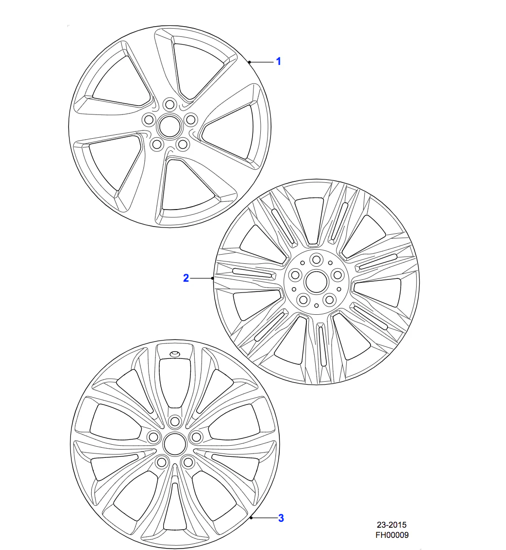 Jaguar Alloy Wheel 18" Style 5033, 5 split spoke, Silver - Image 2