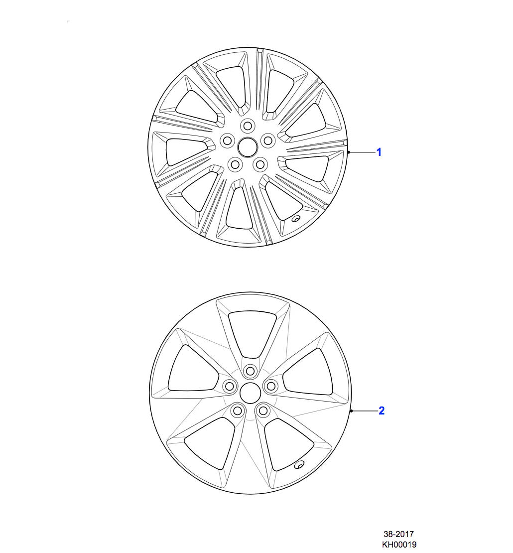 Jaguar Alloy Wheel 18" Style 5048, 5 spoke - Image 2