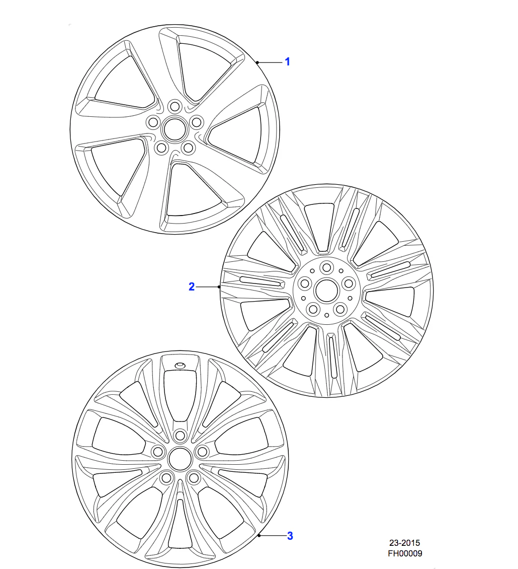 Jaguar Alloy Wheel 18" Style 7011, 7 split spoke, Silver - Image 2