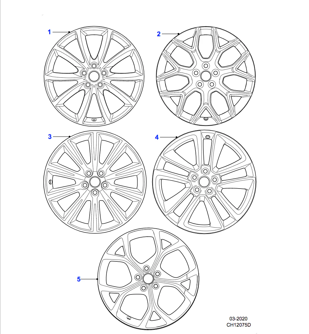 Jaguar Alloy Wheel 19" Style 1026, 10 spoke, Front - Image 2