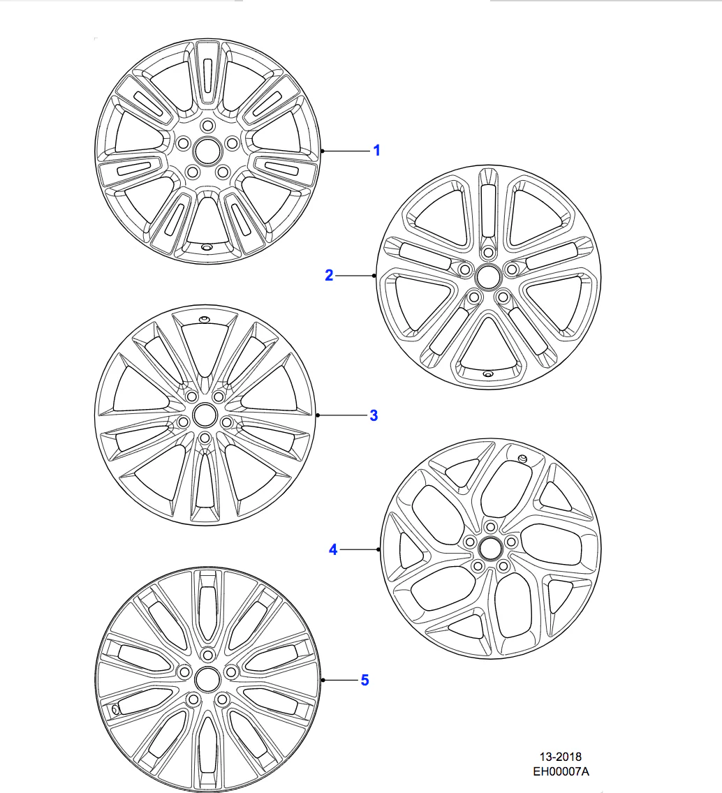 Jaguar Alloy Wheel 19" Style 5031, 5 split spoke, Anthracite with Silver Diamond Turned finish, Front - Image 2
