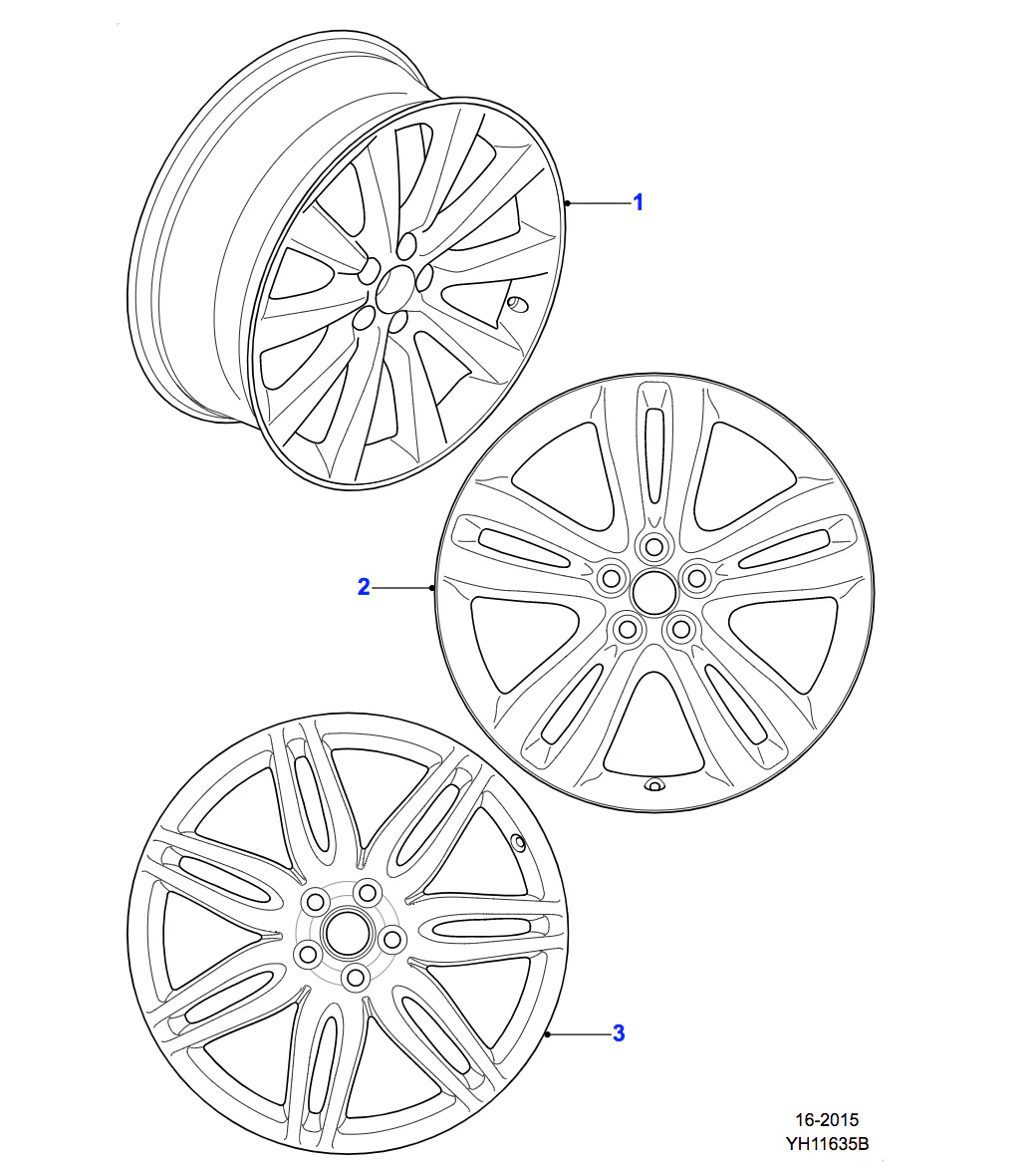 Jaguar Alloy Wheel 19" Toba, Front - Image 2