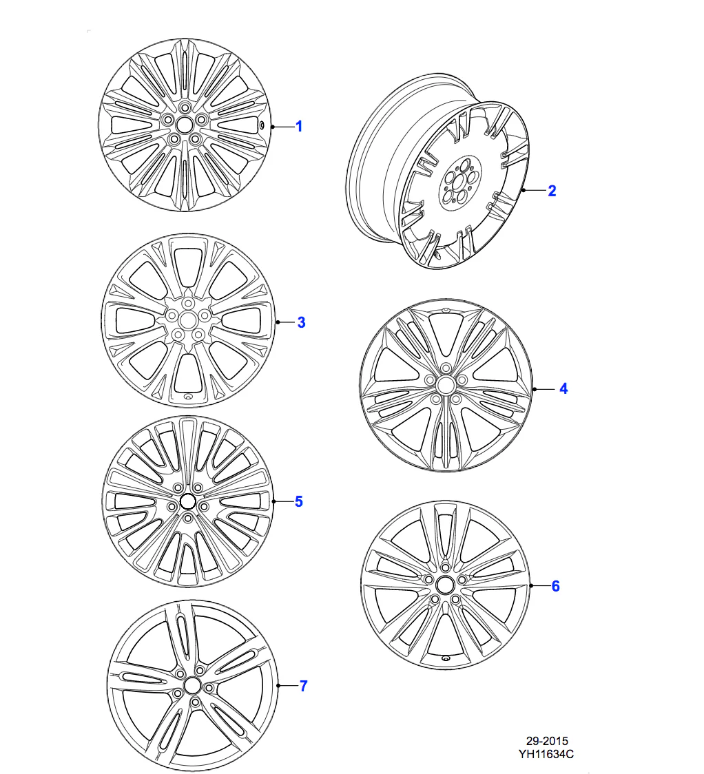 Jaguar Alloy Wheel 20" Maroa, Rear - Image 3