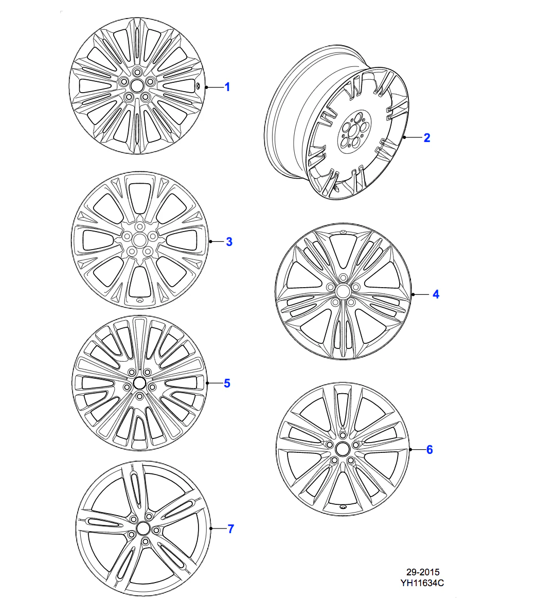Jaguar Alloy Wheel 20" Orona, Anthracite, Rear - Image 2