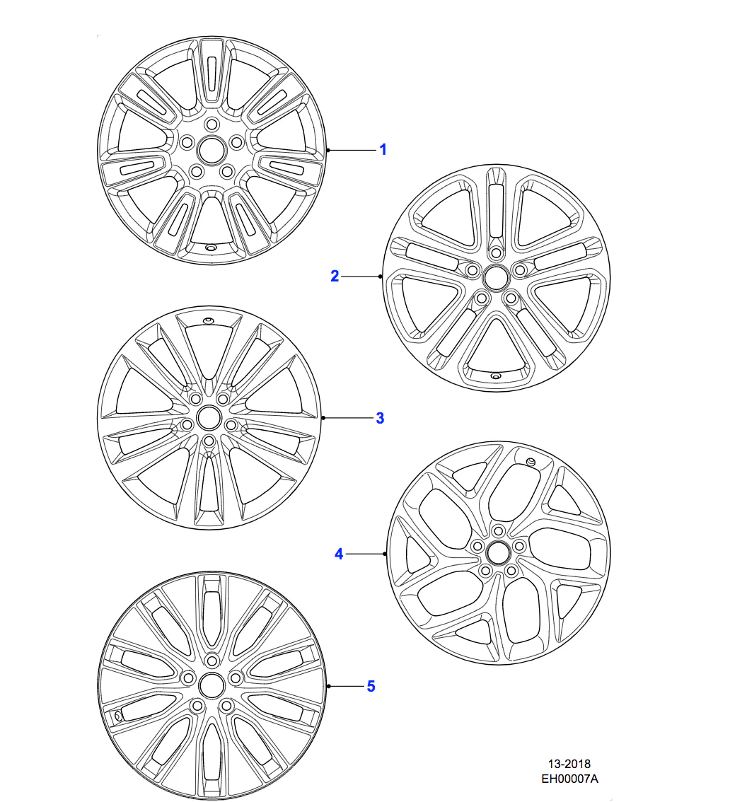 Jaguar Alloy Wheel 20" Style 1014, 10 spoke, Satin Grey Diamond Turned finish, Rear - Image 2