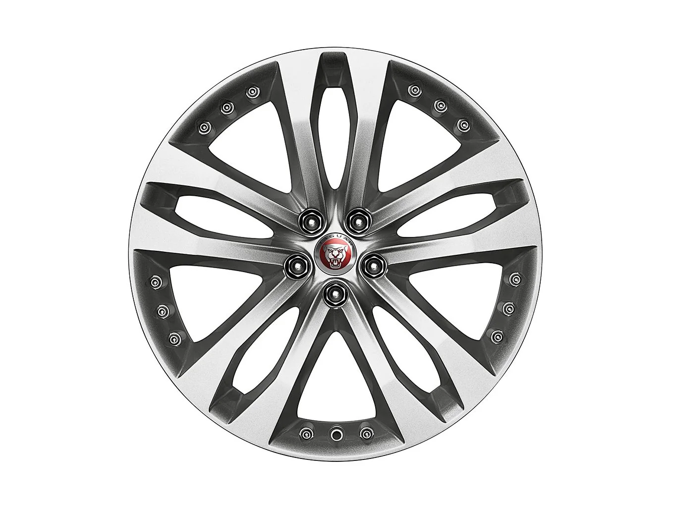 Jaguar Alloy Wheel 20" Style 5039, 5 split spoke, Front