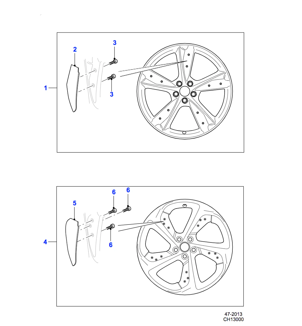 Jaguar Alloy Wheel 20" Style 5062, Forged, 5 spoke, Rear - Image 2
