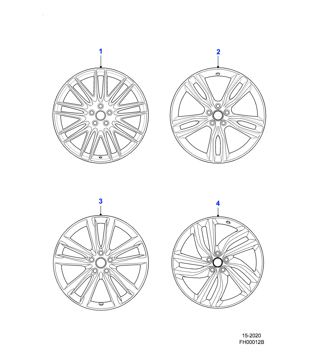 Jaguar Alloy Wheel 20" Style 5071, 5 split spoke, Silver - Image 2