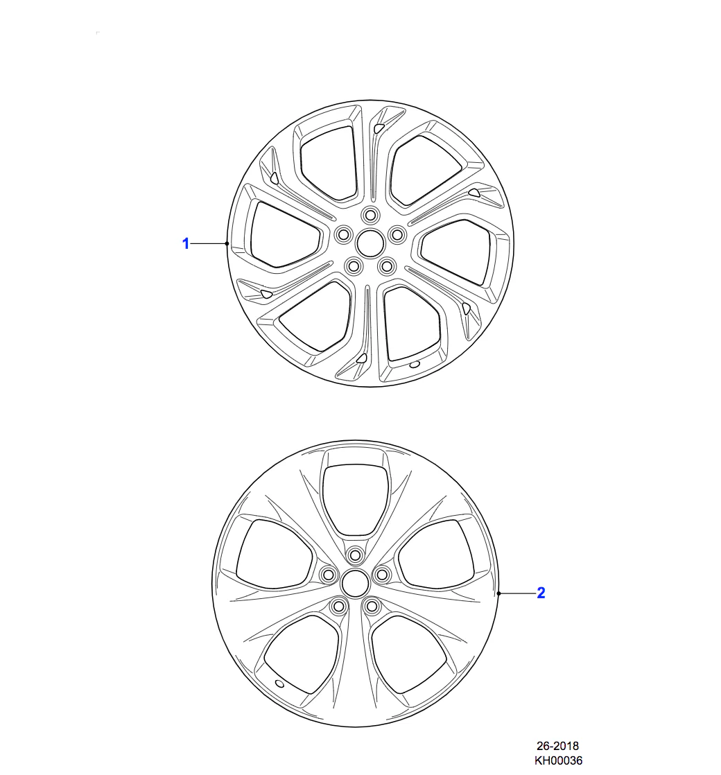 Jaguar Alloy Wheel 20" Style 6014, 6 split spoke, Satin Grey Diamond Turned finish - Image 2