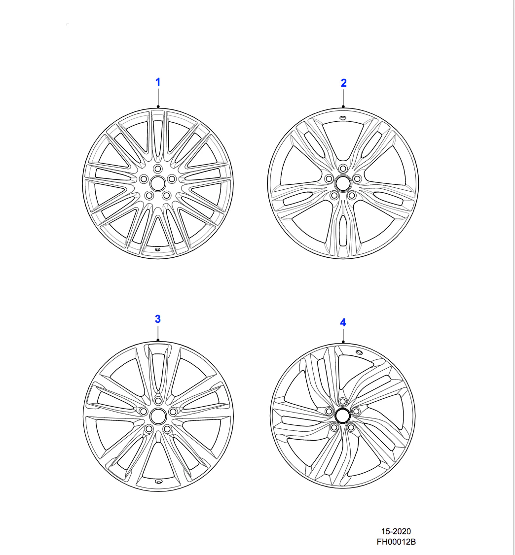 Jaguar Alloy Wheel 20" Style 9004, 9 split spoke, Silver - Image 2