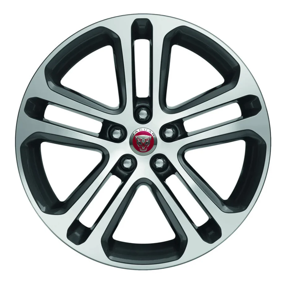 Jaguar Alloy Wheel 20" Templar, 5 twin spoke, with Silver finish