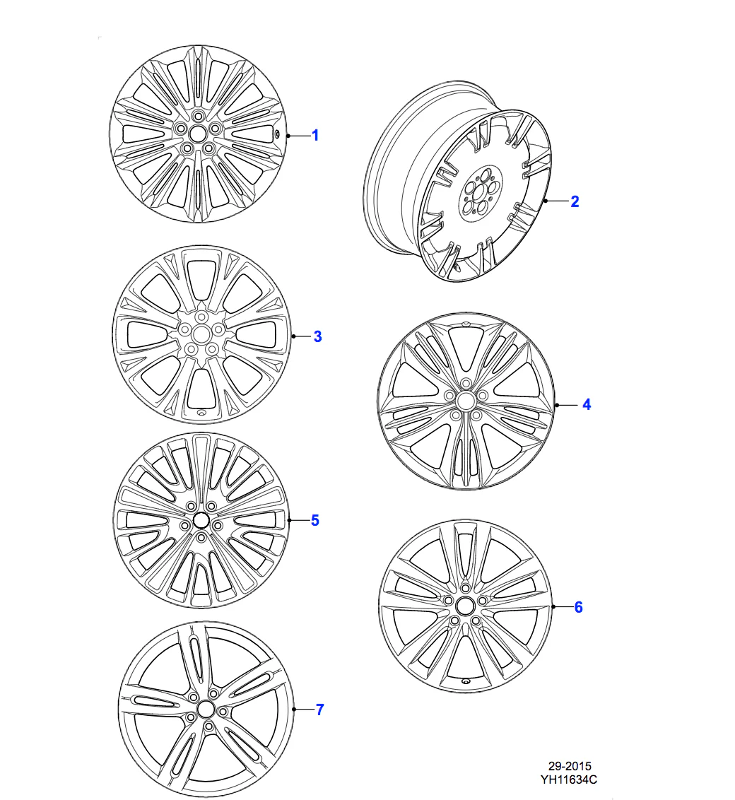 Jaguar Alloy Wheel 20" Venom, with Gloss Black finish, Front - Image 2