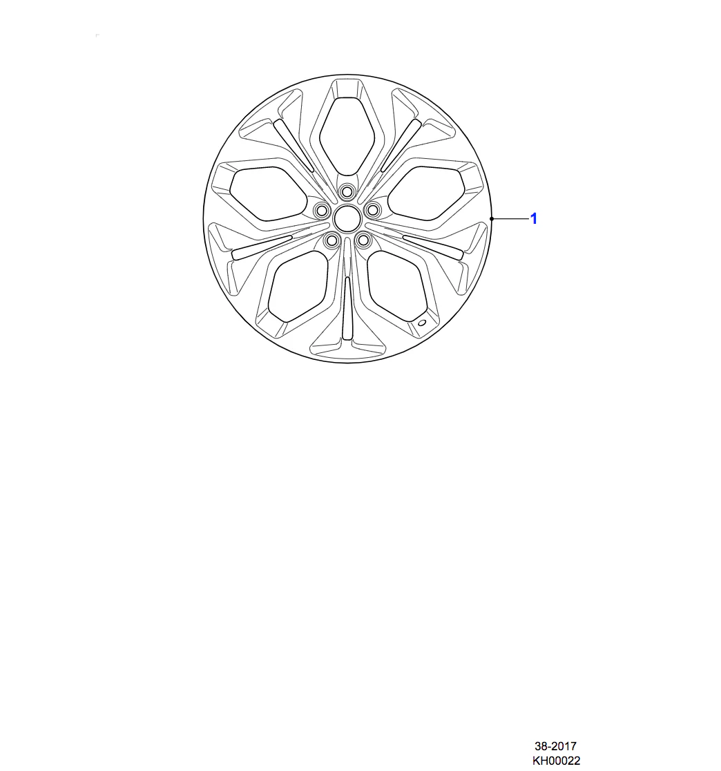 Jaguar Alloy Wheel 21" Style 5053, 5 split spoke, Satin Grey Diamond Turned finish - Image 2