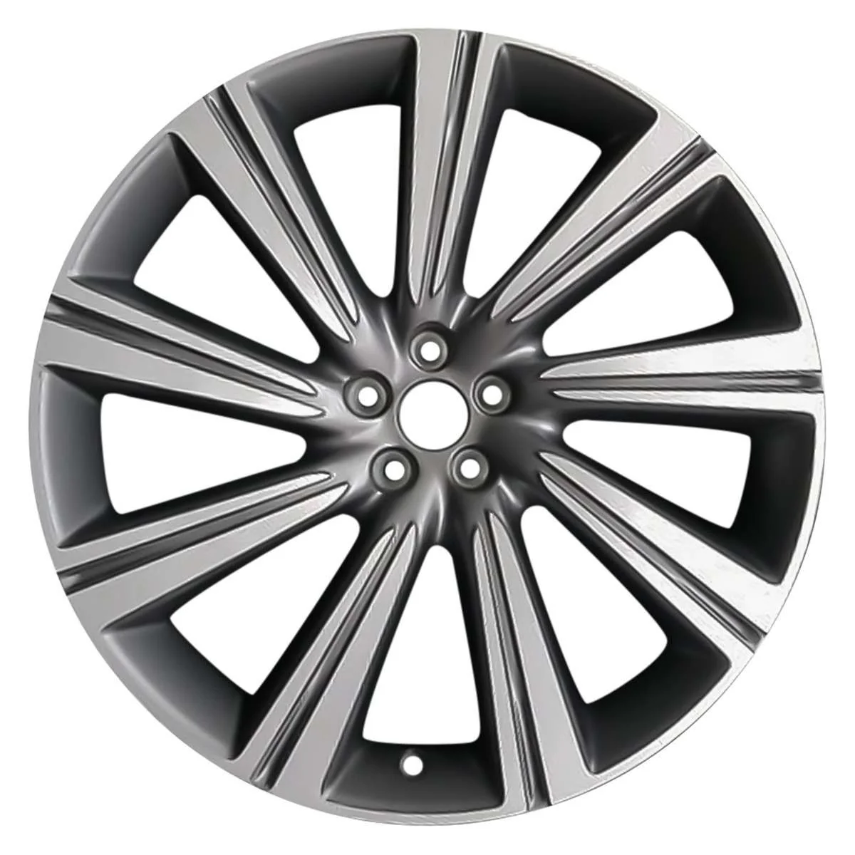 Jaguar Alloy Wheel 22" Turbine, 9 spoke, with Grey Diamond Turned finish