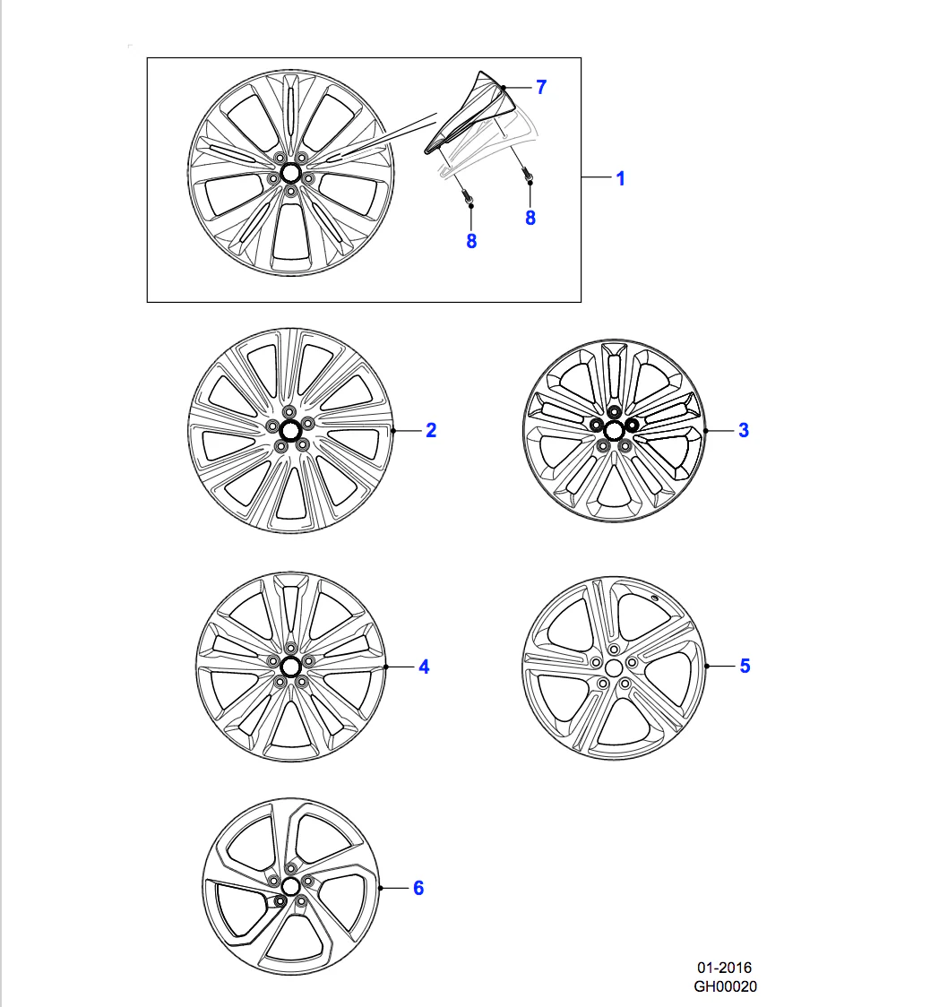 Jaguar Alloy Wheel 22" Turbine, 9 spoke, with Grey Diamond Turned finish - Image 2