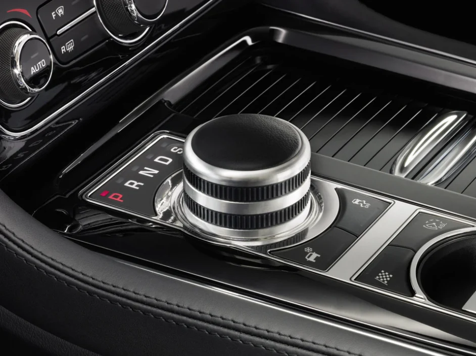 Jaguar Gear Selector Black Leather Top