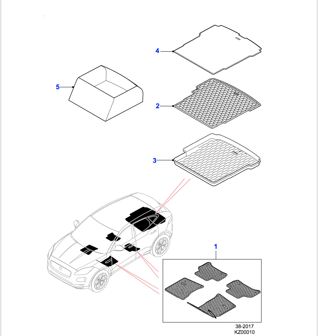 Jaguar Loadspace Rubber Mat - Image 2