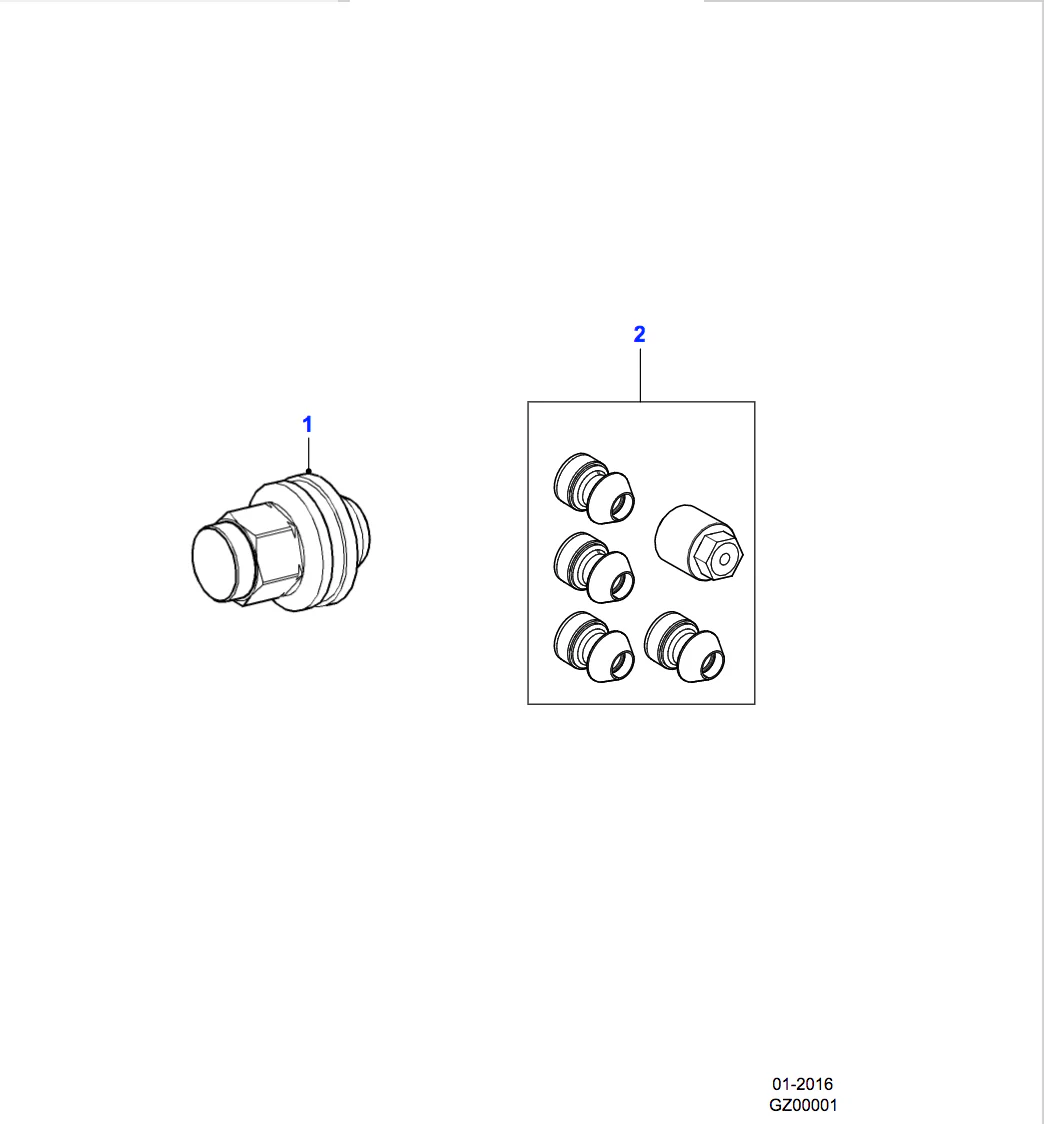 Jaguar Locking Wheel Nuts Black - Image 2