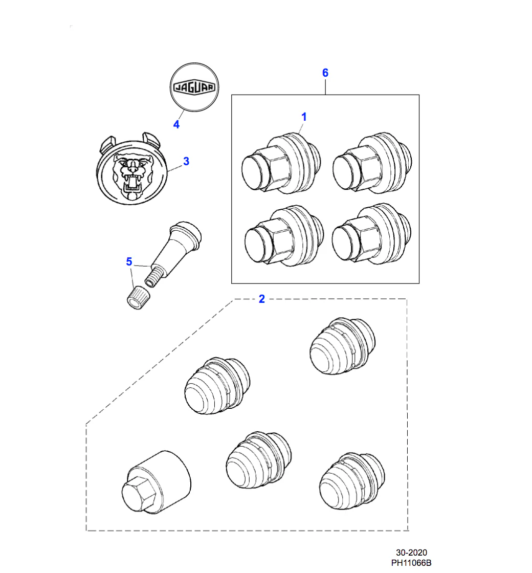 Jaguar Locking Wheel Nuts Chrome - Image 2