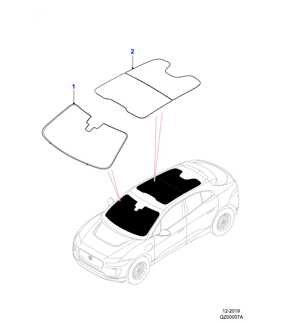Jaguar Panoramic Roof Sunshade - Image 3