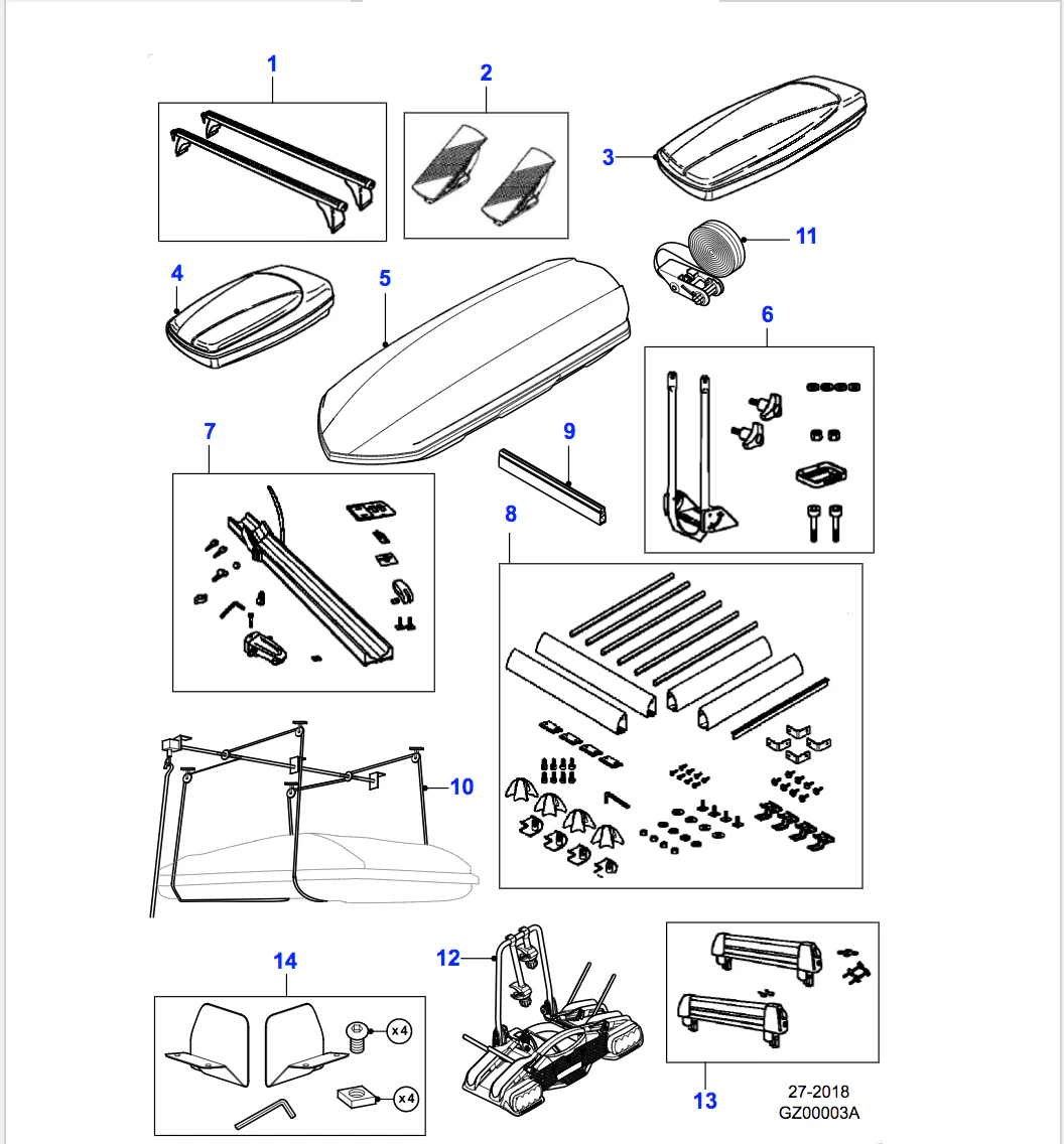 Jaguar Roof Box Ski/Snowboard Inserts - Image 2