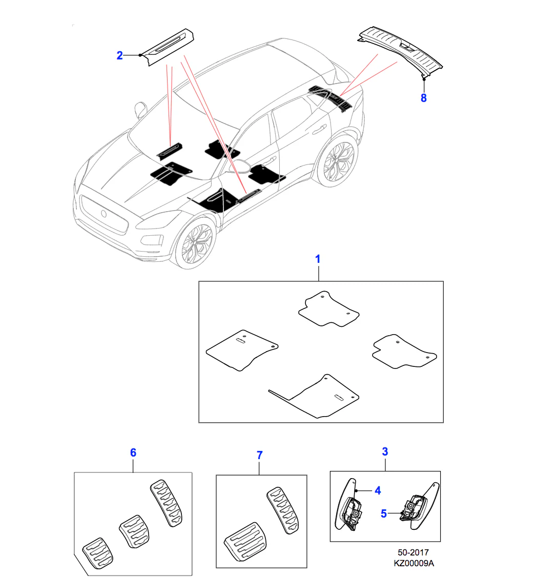 Jaguar Sport Pedal Covers Manual - Image 2