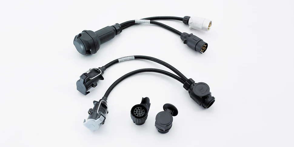 kia 2x 7 pin plugs to 13 pin socket
