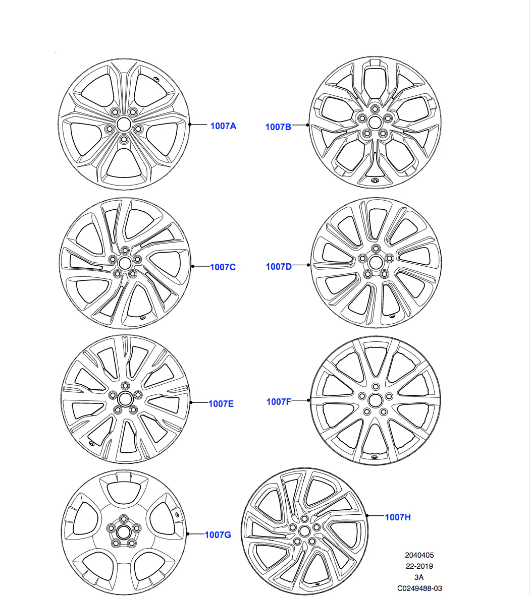 Land Rover Alloy Wheel - 18" Style 5011, 5 split - spoke - Image 2