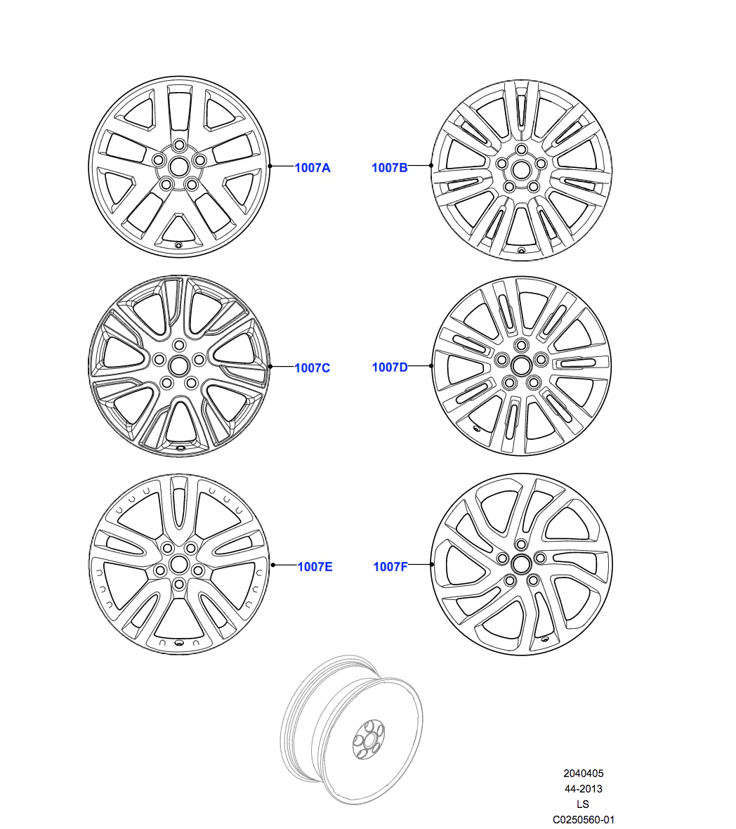 Land Rover Alloy Wheel - 19" 7 Split - Spoke, 'Style 702', with Sparkle Silver finish - Image 2