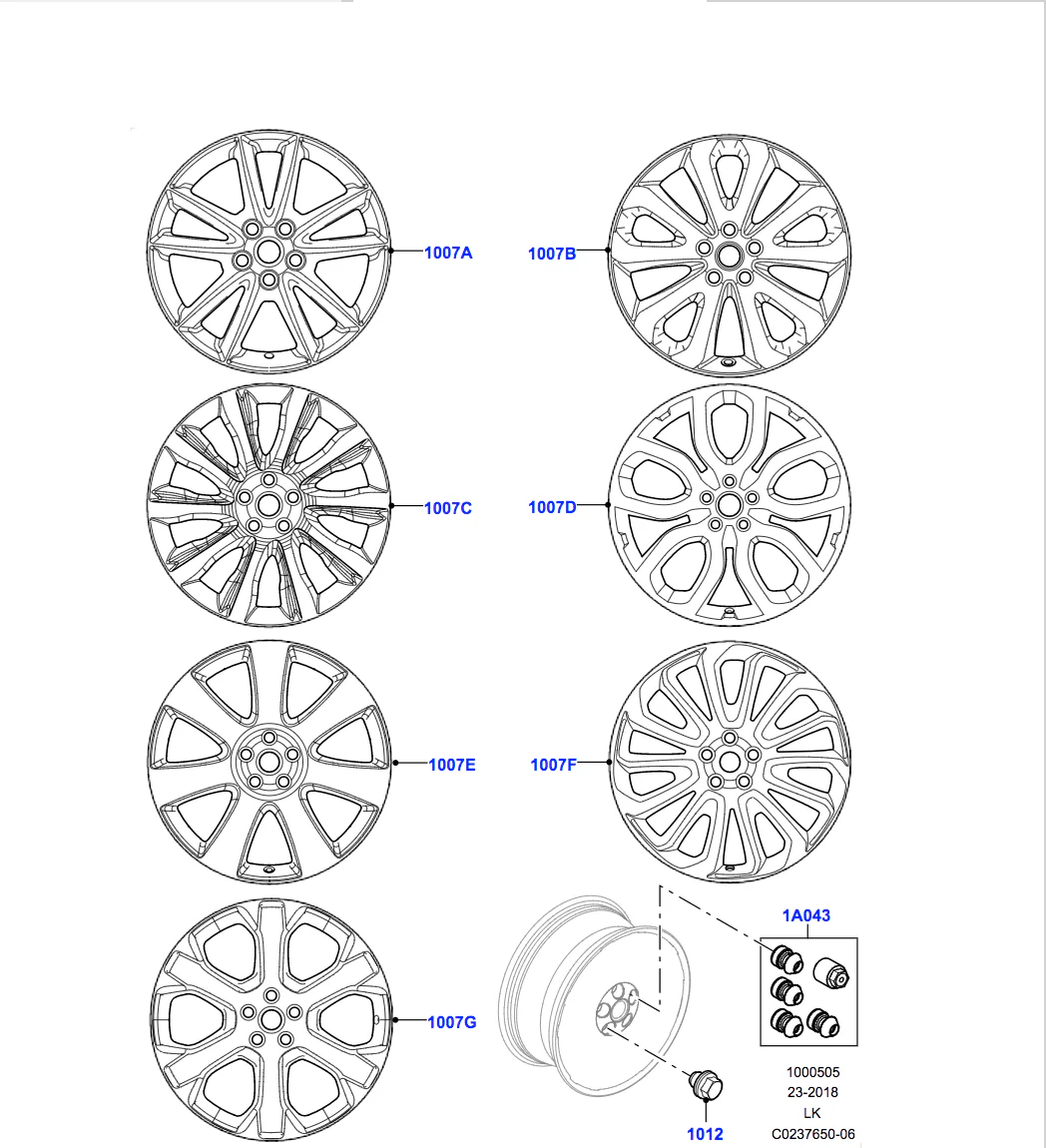 Land Rover Alloy Wheel - 19 Style 5001, 5 split - spoke - Image 2
