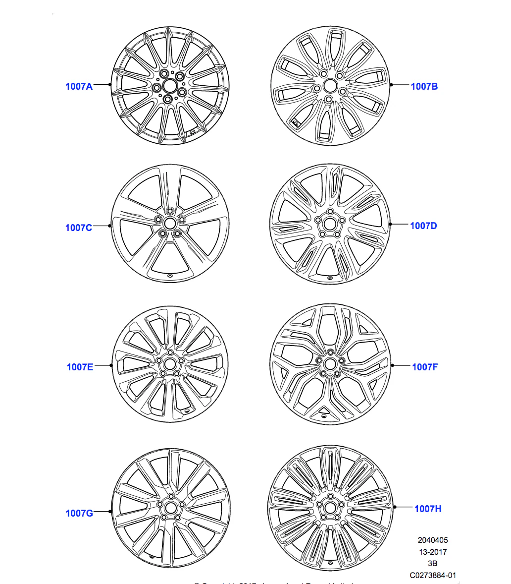 Land Rover Alloy Wheel - 19" Style 5046, 5 spoke, Satin Dark Grey - Image 2