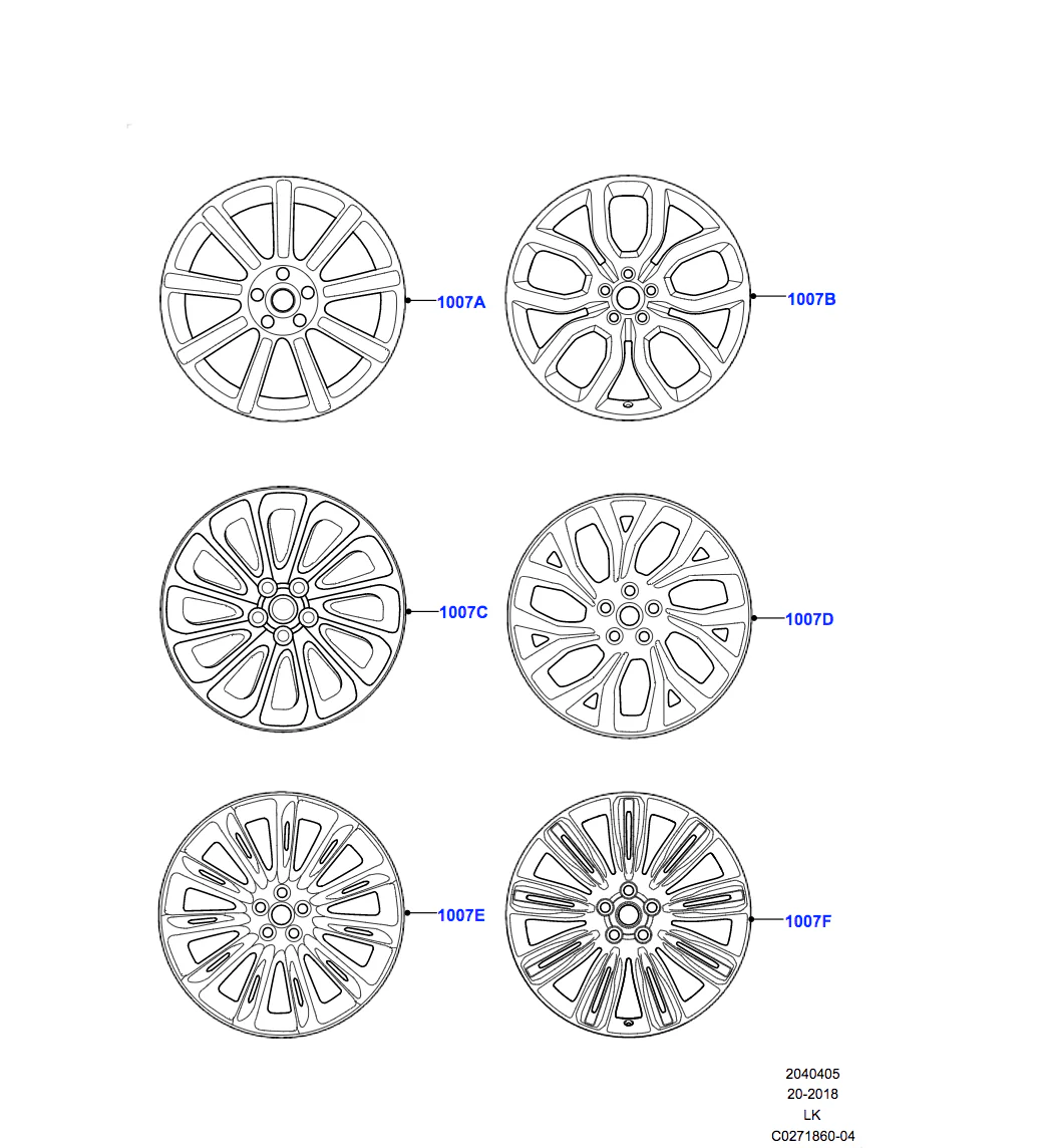 Land Rover Alloy Wheel - 20" Style 1065, 12 spoke - Image 2