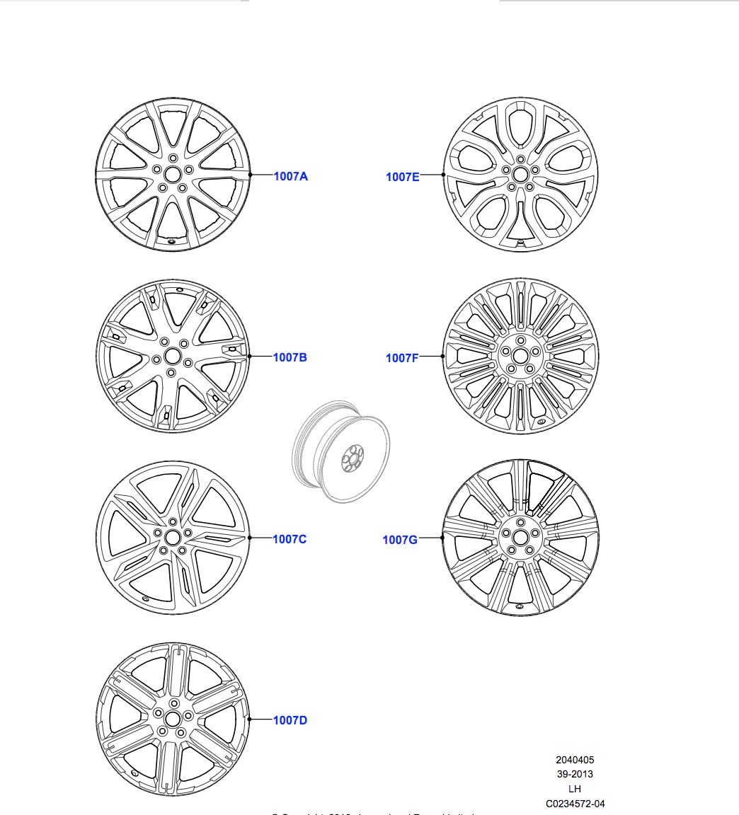 Land Rover Alloy Wheel - 20" Style 5004, 5 split - spoke, Shadow Chrome - Image 2