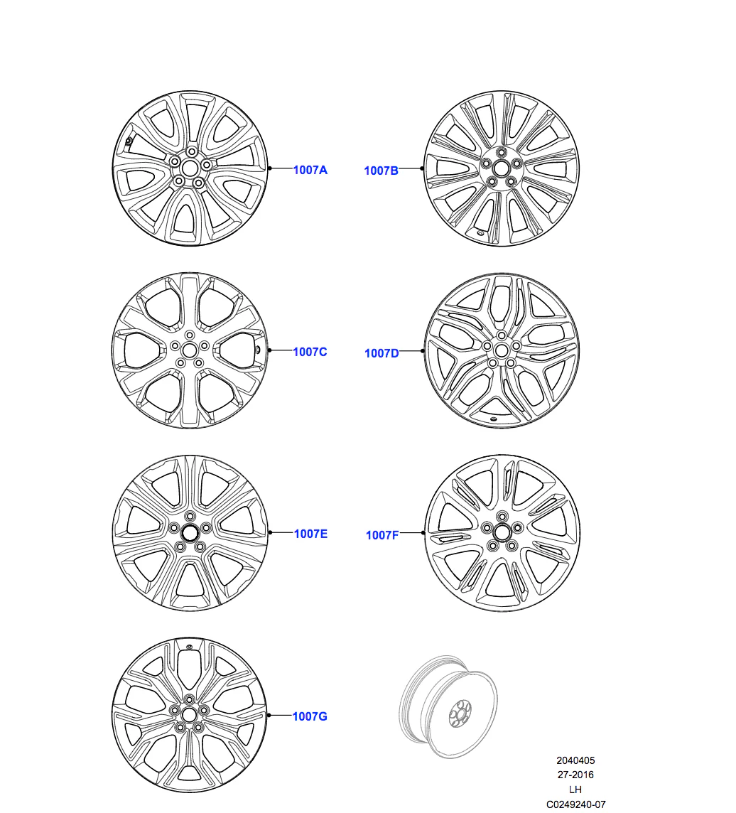 Land Rover Alloy Wheel - 20" Style 6001, 6 spoke, Vibration Polished - Image 2