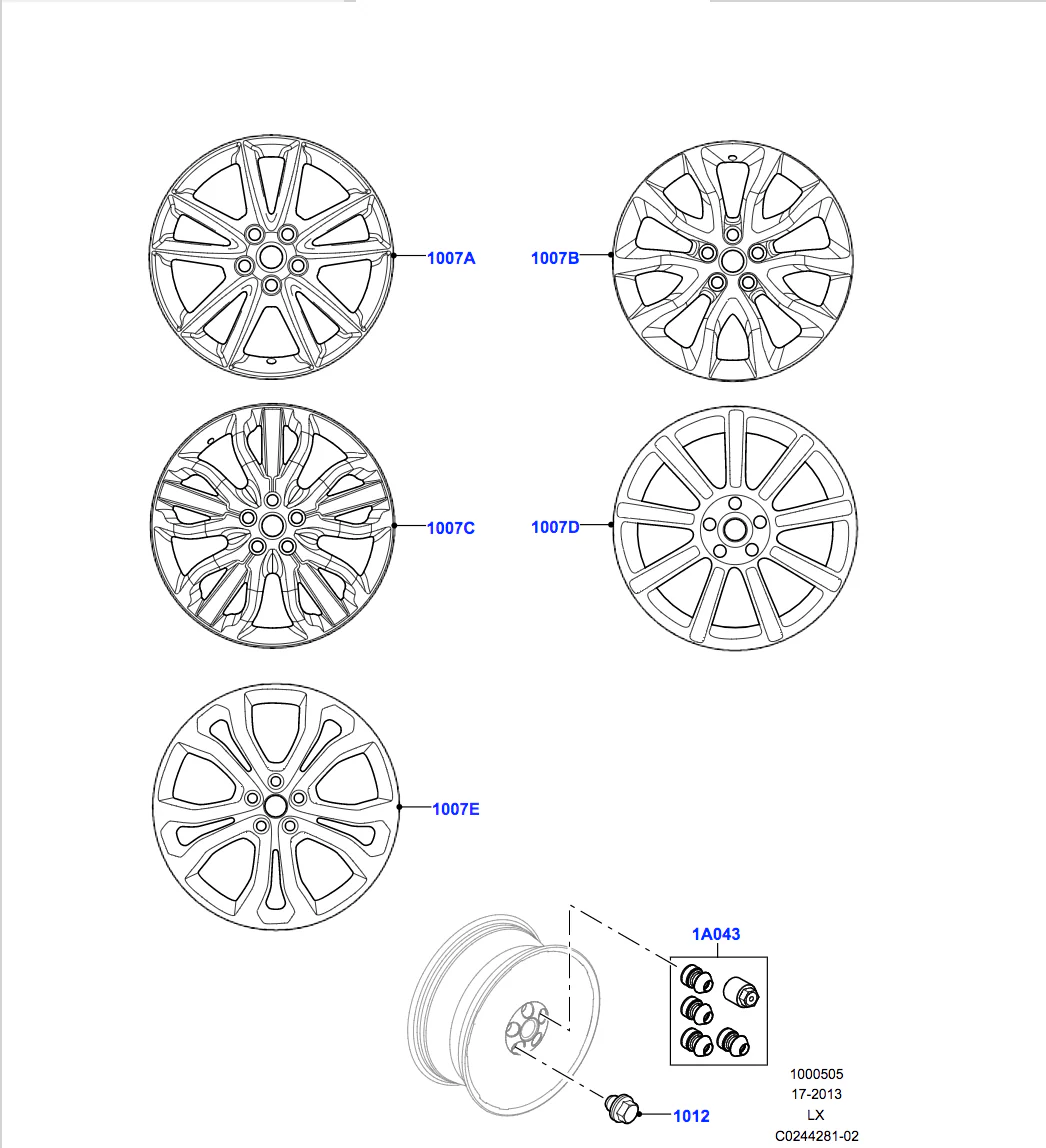 Land Rover Alloy Wheel - 21" Style 5007, 5 split - spoke - Image 2