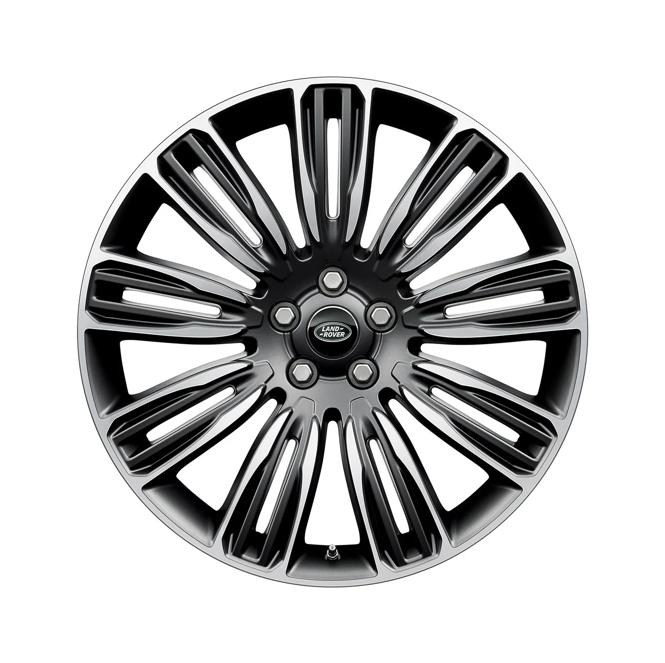 Land Rover Alloy Wheel - 22" Style 9012, 9 split - spoke, Mid - Silver Diamond Turned finish