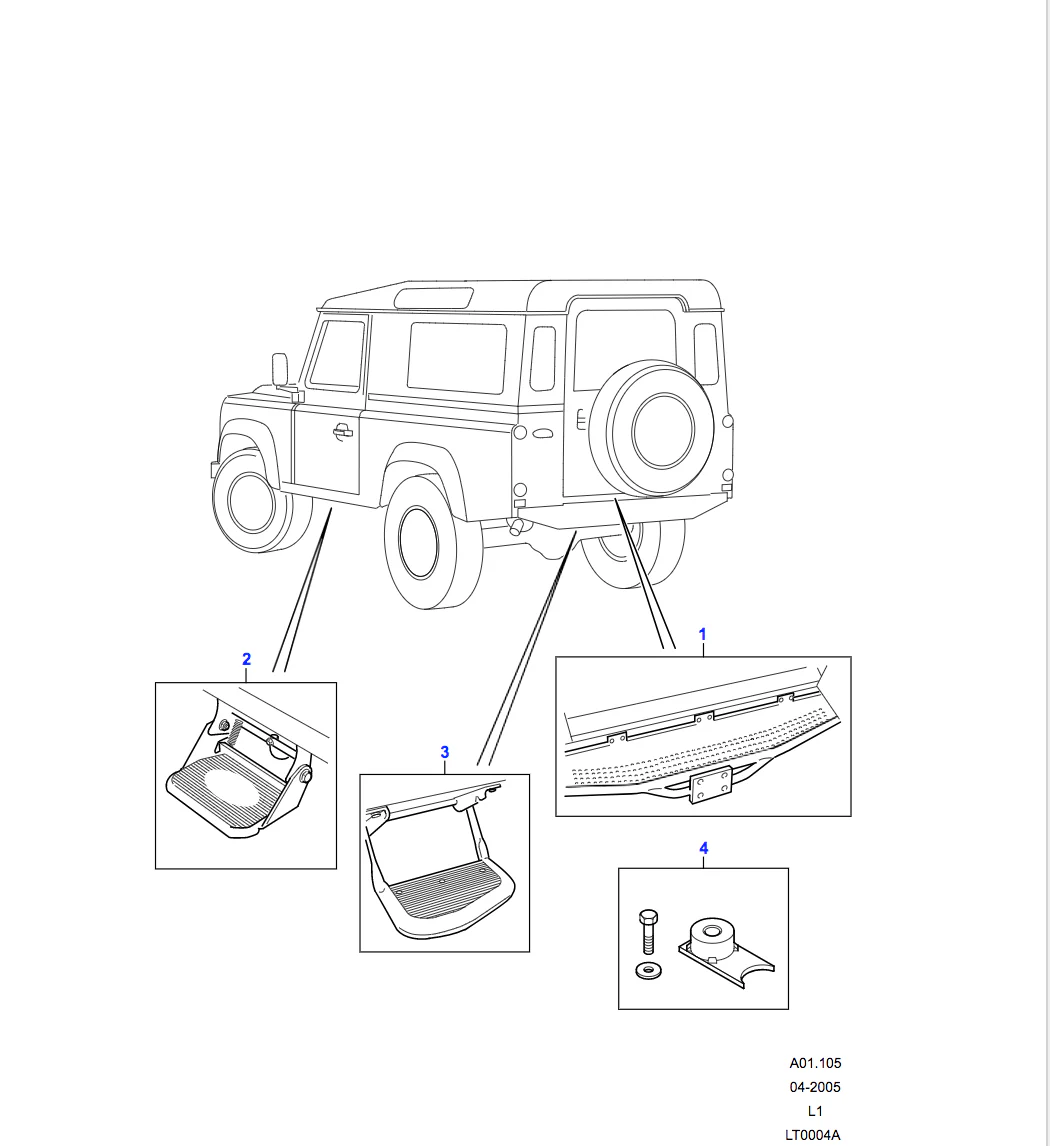 Land Rover Folding Side Step - Side - Image 2